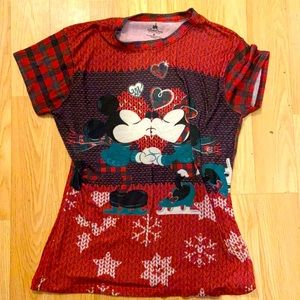 Minnie and Mickey Mouse holiday shirt